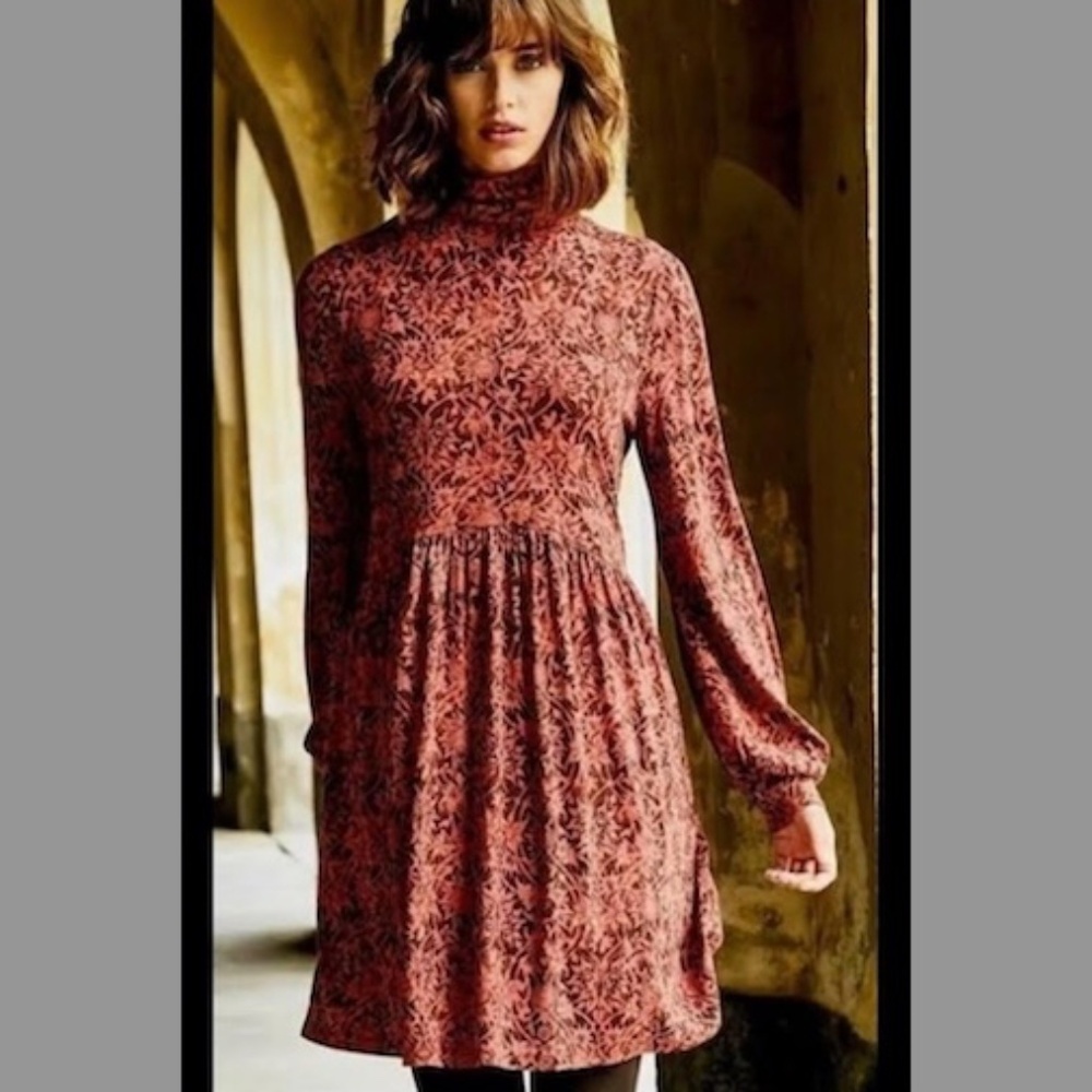 Peruvian Connection Willowmead Floral Pima Cotton Blend Midi Dress Size Medium